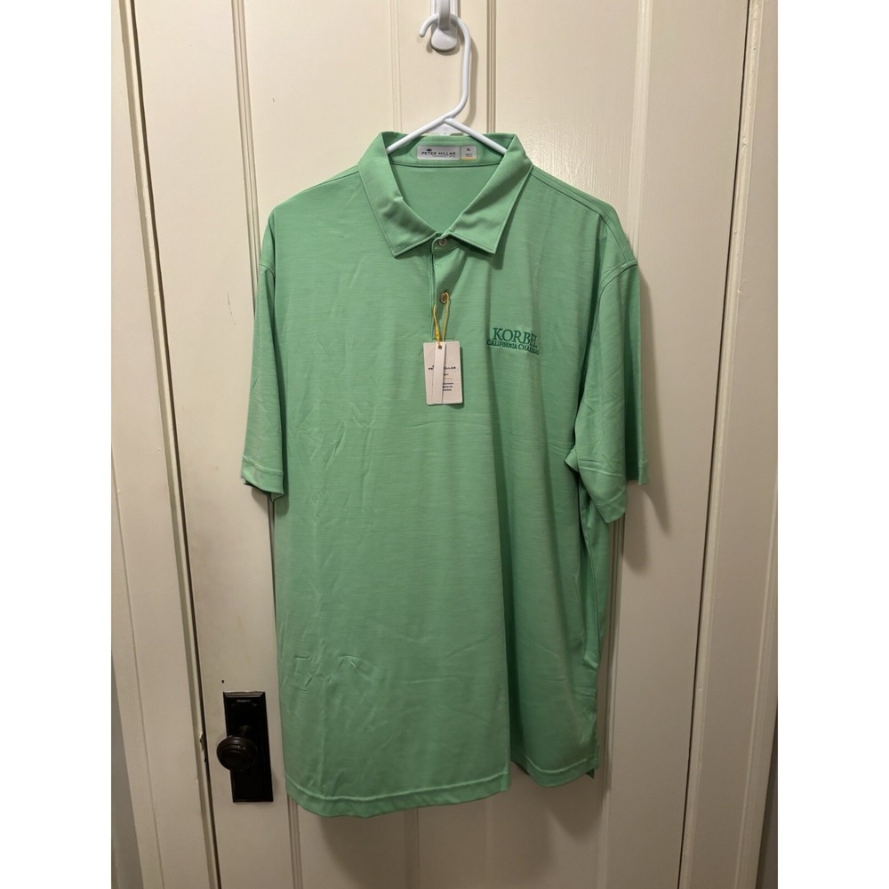 Peter Millar NEW WITH TAG Featherweight UPF 50+ Golf Polo Shirt Mens XXL Green